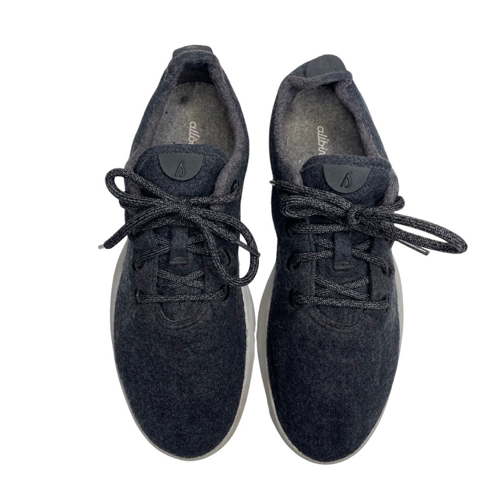 Allbirds Wool Runner Sneakers Mens 10 Natural Black with Natural White Sole - Picture 7 of 10